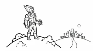 coloriage Ghost Rider en ligne pour enfant