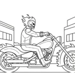 image pour coloriage Ghost Rider enfant