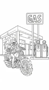 image pour coloriage Ghost Rider enfant