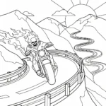 image de coloriage Ghost Rider pour enfant
