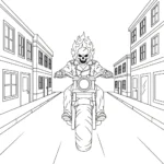 coloriage Ghost Rider a colorier en ligne