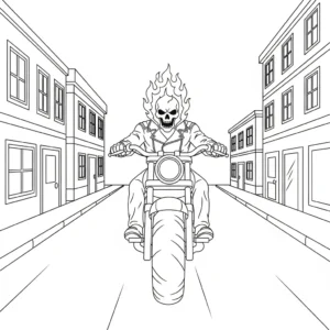 coloriage Ghost Rider a colorier en ligne