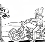 coloriage Ghost Rider a imprimer gratuitement