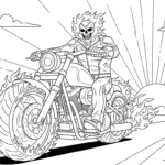 coloriage Ghost Rider à imprimer pour enfants
