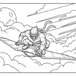 coloriage Green Goblin à imprimer pour enfant de 6 ans