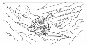 coloriage Green Goblin à imprimer pour enfant de 6 ans