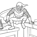 coloriage Green Goblin pour enfant de 4 ans