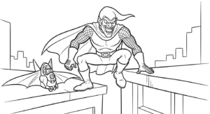 coloriage Green Goblin pour enfant de 4 ans