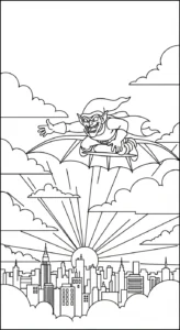 coloriage Green Goblin a imprimer pour enfant de 4 ans