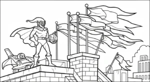 coloriage Green Goblin pour enfant de 6 ans