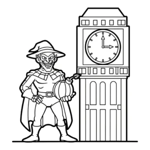 coloriage Green Goblin à imprimer pour enfant de 7 ans