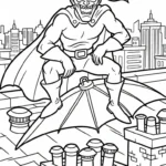 coloriage Green Goblin à imprimer pour enfant de 12 ans