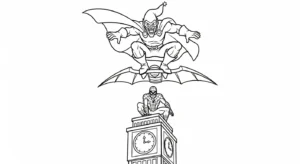 coloriage Green Goblin a colorier en ligne gratuitement