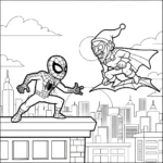 coloriage Green Goblin pour primaire