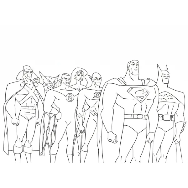 Tranh tô màu Justice League