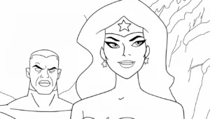 coloriage Justice League à imprimer pdf gratuit