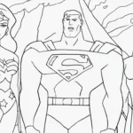 image de coloriage Justice League pour enfant