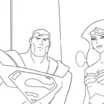 coloriage Justice League à imprimer pour enfant de 8 ans