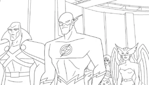 coloriage Justice League pour enfant a imprimer gratuit