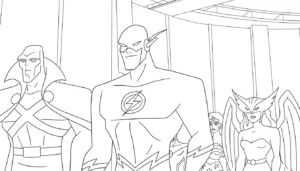 coloriage Justice League pour primaire