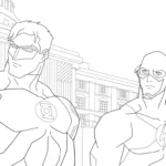 coloriage Justice League pour enfant de à imprimer