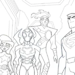 imprimer coloriage Justice League gratuit