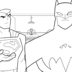 coloriage Justice League pour enfants à imprimer