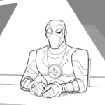 image de coloriage Justice League pour enfant