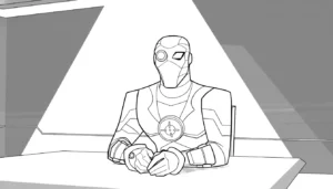 image de coloriage Justice League pour enfant