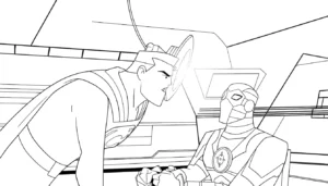 coloriage Justice League gratuit à imprimer