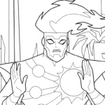 coloriage Justice League à imprimer pour enfant de 2 ans