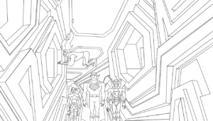 image pour coloriage Justice League enfant