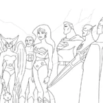 coloriage Justice League pour enfant de 3 ans