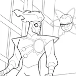 coloriage Justice League a imprimer pour enfant de 4 ans