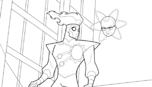 coloriage Justice League a imprimer pour enfant de 4 ans