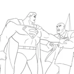 coloriage Justice League et découpage à imprimer
