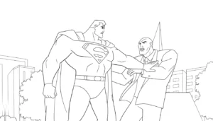 coloriage Justice League et découpage à imprimer