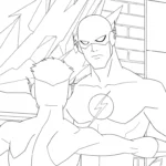 coloriage Justice League pour enfant de 10 ans