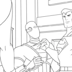image de coloriage Justice League pour enfant