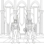 coloriage Loki Marvel a imprimer pour enfant de 4 ans