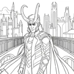 coloriage Loki Marvel et découpage à imprimer