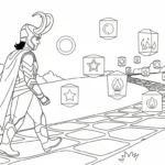 imprimer coloriage Loki Marvel gratuit