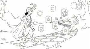 imprimer coloriage Loki Marvel gratuit