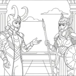 coloriage Loki Marvel de pour enfants