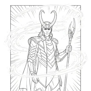 coloriage Loki Marvel en ligne pour enfant