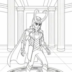 coloriage Loki Marvel pour enfants à imprimer