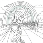 coloriage Loki Marvel pour enfant de 7 ans