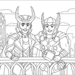 coloriage Loki Marvel a imprimer gratuit
