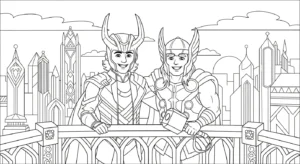 coloriage Loki Marvel a imprimer gratuit