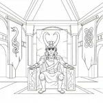 coloriage Loki Marvel pour enfant de 8 ans